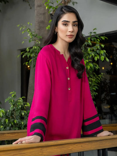 Dyed Color Block Viscose Cotton Co-Ord Set