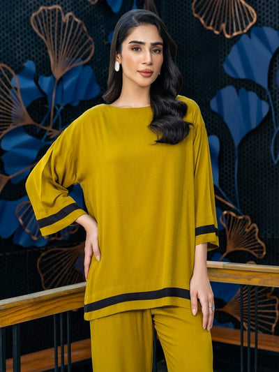 Dyed Color Viscose Cotton Co-Ord Set