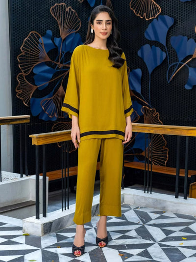 Dyed Color Viscose Cotton Co-Ord Set